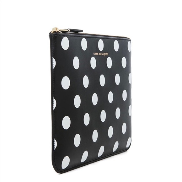 Comme des Garçons Polka Dot Black Zip Pouch - Picture 3 of 8